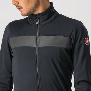 Castelli - jacheta ciclism iarna pentru barbati Raddoppia 3 jacket - Negru gri Reflex