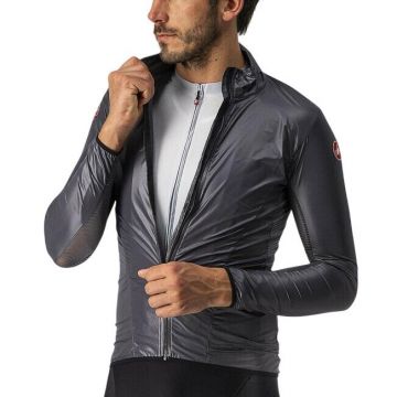 Castelli - jacheta ciclism vreme rece sau vant Aria Shell jacket - gri antracit
