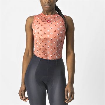 Castelli - maiou ciclism pentru femei PRO Mesh 3 W sleeveless base layer - portocaliu deschis roz rosu Castelli - maiou ciclism pentru femei PRO Mesh 3 W sleeveless base layer - portocaliu deschis roz rosu