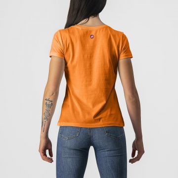 Castelli - tricou casual maneca scurta pentru femei Bellagio Tee - portocaliu