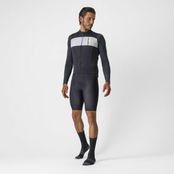 Castelli - tricou ciclism maneca lunga Prologo 7 LS jersey - gri antracit alb