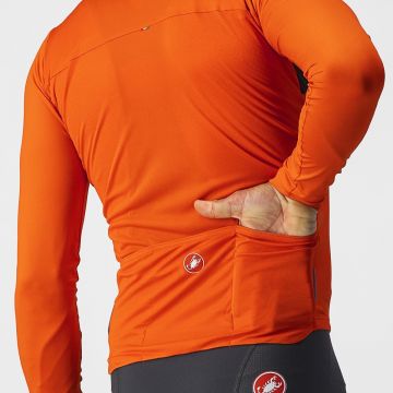 Castelli - tricou ciclism maneca lunga Prologo 7 LS jersey - portocaliu antracit alb