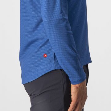 Castelli - tricou ciclism pentru barbati, maneca lunga Trail Tech LS Tee jersey - albastru electric negru