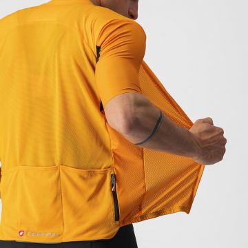 Castelli - tricou pentru ciclism cu maneca scurta Endurance Elite Jersey - portocaliu deschis pop