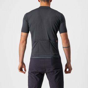 Castelli - tricou pentru ciclism cu maneca scurta Unlimited AllRoad - gri inchis antracit