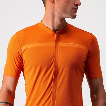 Castelli - tricou pentru ciclism cu maneca scurta Unlimited AllRoad - portocaliu