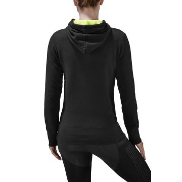 CEP - Hanorac sport femei Brand Hoody - negru verde lime