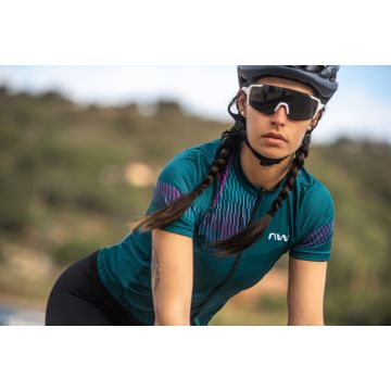 Northwave - tricou ciclism maneca scurta pentru femei Origin wmn jersey - negru albastru navy irizat