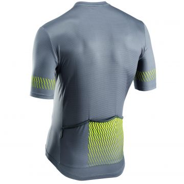 Northwave - tricou ciclism pentru barbati maneca scurta origin jersey - gri galben fluo