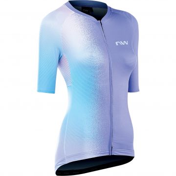Northwave - tricou pentru ciclism cu maneca scurta pentru femei Blade Women Jersey - alb albastru deschis pastel
