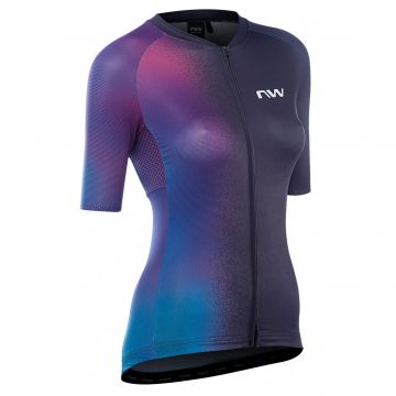 Northwave - tricou pentru ciclism cu maneca scurta pentru femei Blade Women Jersey - albastru mov negru irizant