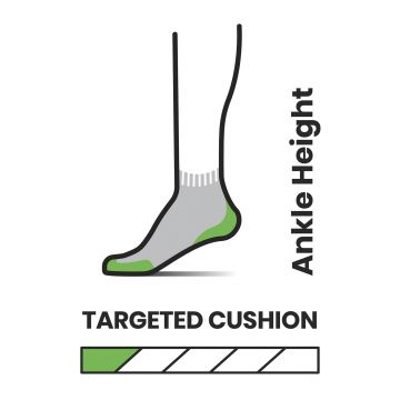 Smartwool - sosete sport femei Run Targeted Cushion Ankle socks - negru gri