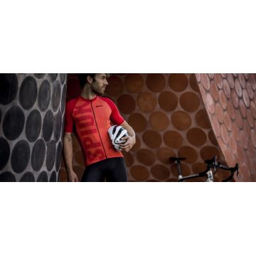 Spiuk - Tricou ciclism pentru barbati maneca scurta Star Open Bravo SS men jersey - portocaliu