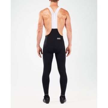 2XU - colanti ciclism barbati Elite Cycle Thermal Bib Tight - Black Reflectorizant