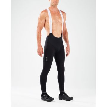 2XU - colanti ciclism barbati Elite Cycle Thermal Bib Tight - Black Reflectorizant