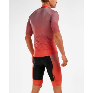 2XU -Tricou ciclism barbati  Aero Cycle Jersey - portocaliu