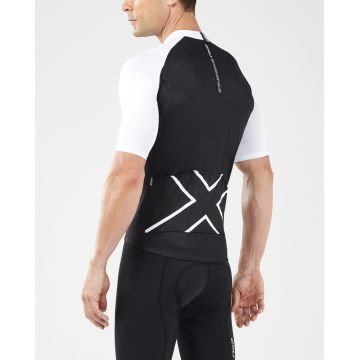 2XU - tricou ciclism barbati Elite Cycle  Jersey - negru alb