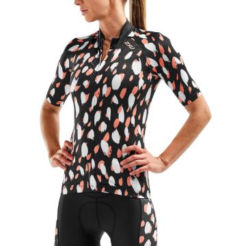 2XU - Tricou pentru ciclism pentru femei - Aero Cycle Jersey - negru multicolor