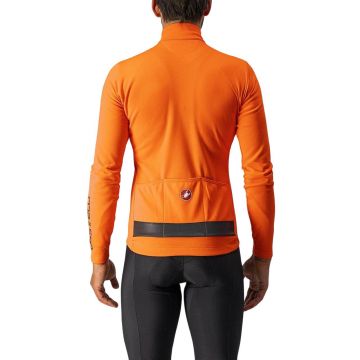 Castelli - bluza ciclism maneca lunga Puro 3 Jersey FZ - portocalie