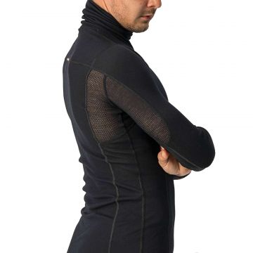 Castelli - Bluza de corp cu maneca lunga si guler Flanders Neck Warm - negru