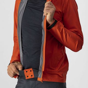 Castelli Commuter Reflex - jacheta ciclism impermeabila portocalie