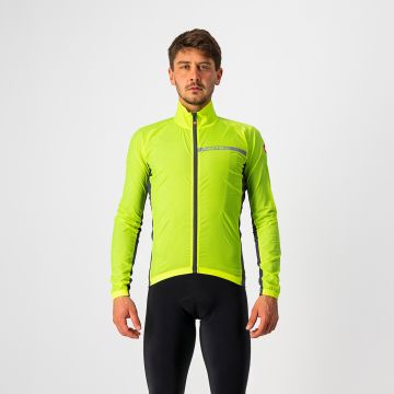 Castelli Squadra stretch - jacheta ciclism anti vant - galben fluo gri