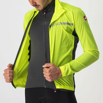 Castelli Squadra stretch - jacheta ciclism anti vant - galben fluo gri