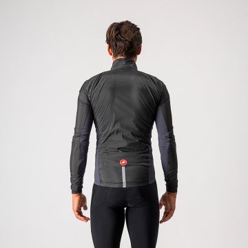 Castelli Squadra stretch - jacheta ciclism anti vant - negru-antracit