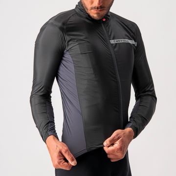 Castelli Squadra stretch - jacheta ciclism anti vant - negru-antracit