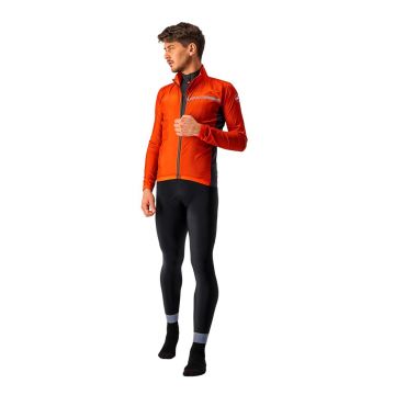 Castelli Squadra stretch - jacheta ciclism anti vant - rosu-antracit