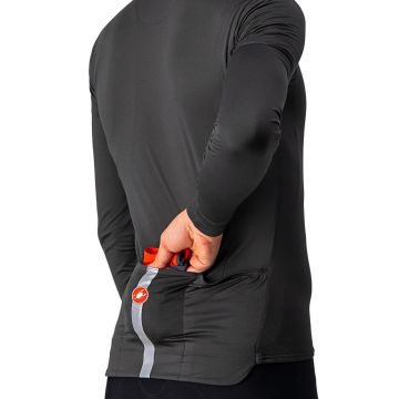 Castelli Squadra stretch - jacheta ciclism anti vant - rosu-antracit