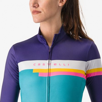 Castelli - tricou maneca lunga W 12-18 gr C - Tornare - mov | bleu