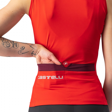 Castelli - tricou pentru ciclism fara maneci pentru femei Solaris sleeveless jersey - rosu visiniu
