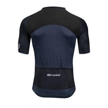 Force - Bluza ciclism maneci scurte Points - negru bleumarin