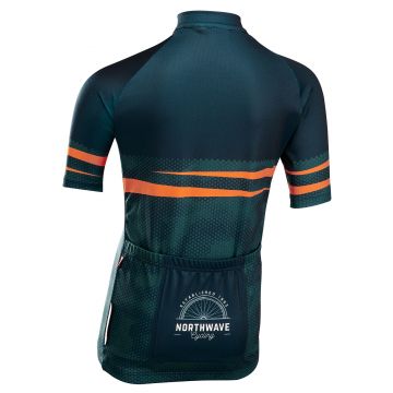 Northwave - tricou ciclism cu maneca scurta pentru copii Origin Junior - bleumarin portocaliu