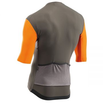 Northwave - tricou pentru ciclism cu maneca scurta Extreme Jersey - verde olive portocaliu