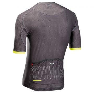 Northwave - tricou pentru ciclism cu maneca scurta Storm Air Jersey - gri antracit galben