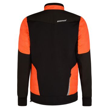 Ziener - jacheta ciclism cu maneca lunga pentru barbati Neki jacket - negru portocaliu neon