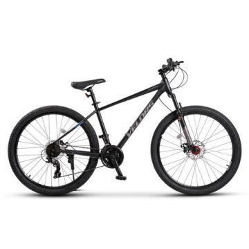Bicicleta MTB Velors Rambler V27311AG, roti 27.5inch, 21 viteze, Sistem de franare mecanic pe disc, cadru 431mm, Gri/Negru