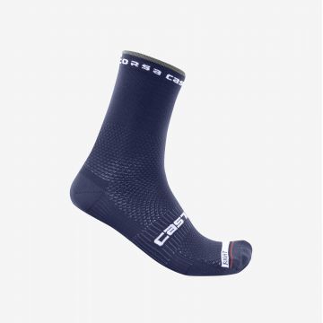 Castelli - sosete ciclism - Rosso Corsa Pro 15 Sock - albastru belgian