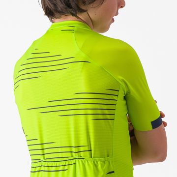 Castelli - tricou ciclism maneca scurta copii - Aero Kid Jersey - verde lime | albastru