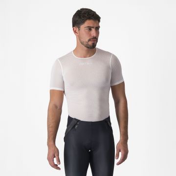 Castelli - bluza de corp cu maneca scurta - Pro Mesh 2.0 Short Sleeve - 15-28 gr C - alb