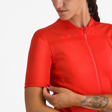 Castelli - tricou ciclism maneca scurta regular fit - Anima 4 Jersey - 18-32 gr C - rosu deschis