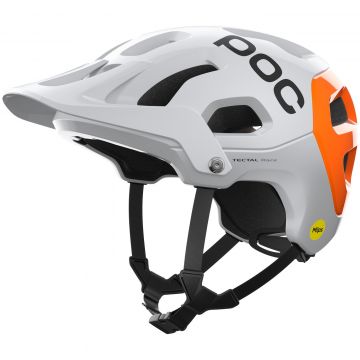 POC - casca MTB - Tectal Race - hydrogen white matt I fluorescent orange AVIP