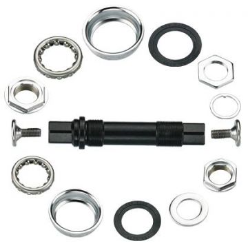 Butuc Pedalier BMX Neco B899Bw, Negru/Argintiu