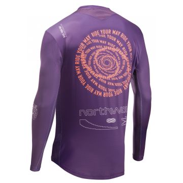 Northwave - tricou ciclism maneca lunga - Edge 2 Jersey Long Sleeve - Dark Purple | Orange