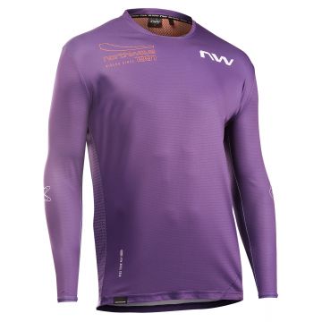 Northwave - tricou ciclism maneca lunga - Edge 2 Jersey Long Sleeve - Dark Purple | Orange