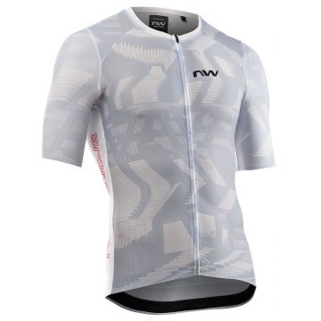 Northwave - tricou ciclism maneca scurta - Blade AIR Jersey Short Sleeve - Light Grey | Radiant Red