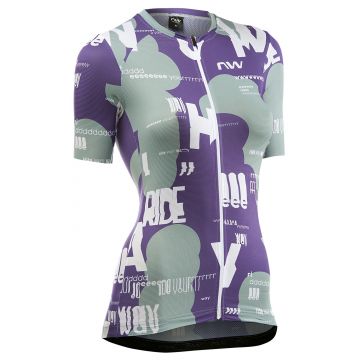 Northwave - tricou ciclism maneca scurta - Blade Type Woman Jersey Short Sleeve - Sage | Dark Purple