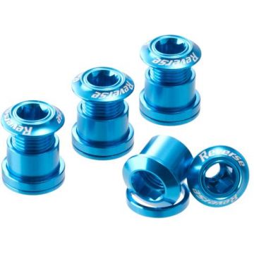 Set 4 suruburi angrenaj Reverse Chainring Bolt, Albastru deschis